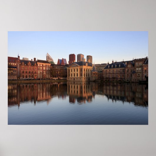 Poster Le skyline de La Haye dans la Pays-Bas (Devant)
