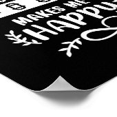 Poster Le Snowboard Me Rend Heureux Snowboard (Coin)