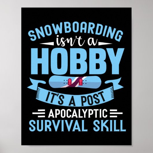 Poster Le snowboard n'est pas une plaque (Devant)