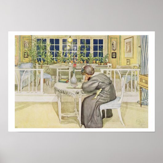 Poster Le soir avant le voyage en Angleterre - Etudier (Devant)