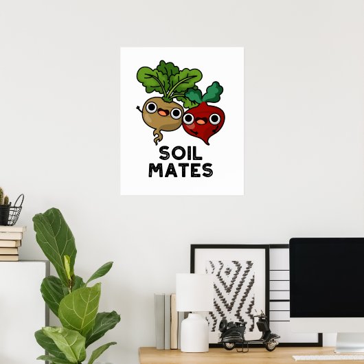 Poster Le sol Mates Funky Beet Root Pun (Bureau à domicile)
