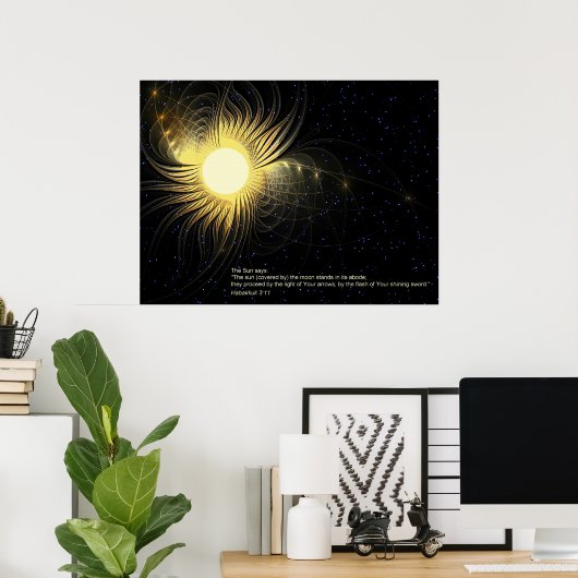 Poster Le Soleil (Bureau à domicile)