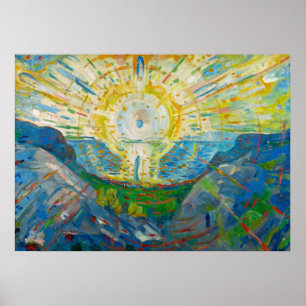 Poster Le Soleil, 1912 par Edvard Munch