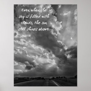 Poster Le soleil brille toujours au-dessus de l'impressio