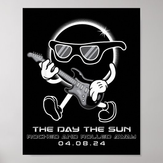 Poster Le Soleil de la journée de l'éclipse solaire total (Devant)