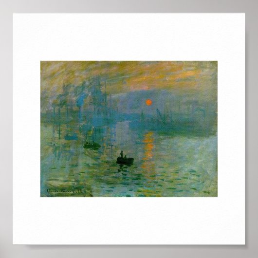 Poster Le soleil levant de Claude Monet (Devant)