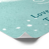 Poster Le soleil lunaire rétro vient ici le baby shower f (Coin)