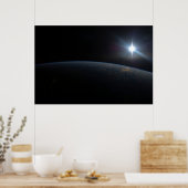 Poster Le Soleil qui s'installe sur l'horizon terrestre. (Cuisine)