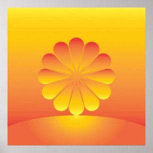 Poster le soleil se lève