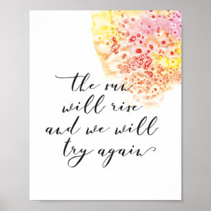 Poster Le soleil se lèvera et nous essayerons encore