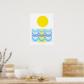 Poster Le soleil sur l'eau Abstrait (Cuisine)
