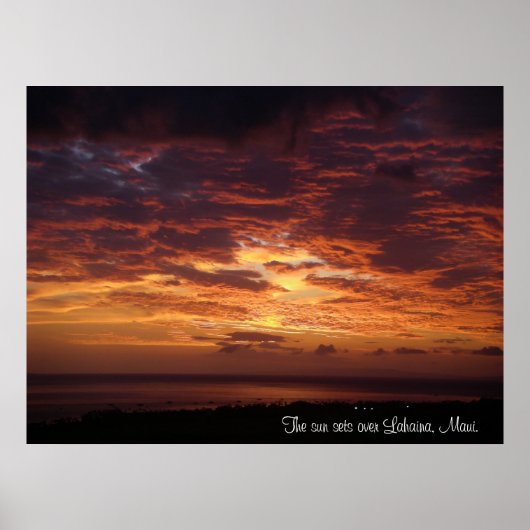 Poster Le Soleil Surplombe Lahaina, Maui (Devant)