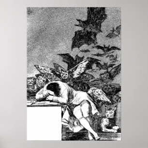 Poster Le sommeil de la raison produit des monstres, Goya