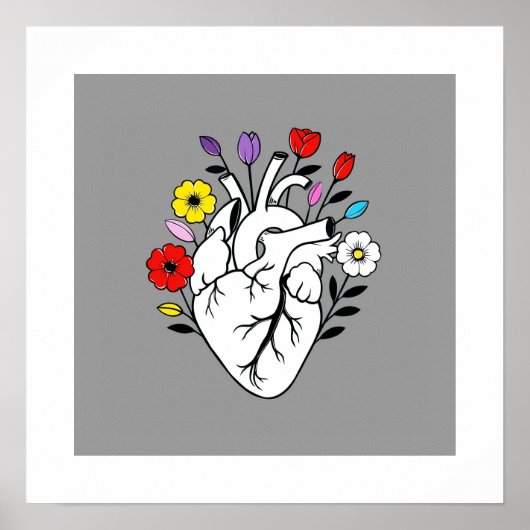 Poster Le Son de la Floraison – Cœur Anatomique (Devant)