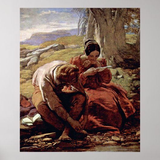 Poster Le sonnet, par William Mulready (Devant)