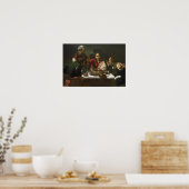 Poster Le Souper à Emmaüs, 1601 (Cuisine)