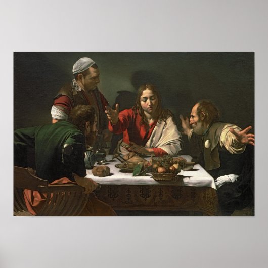 Poster Le Souper à Emmaüs, 1601 (Devant)