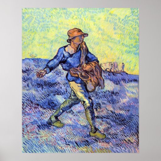 Poster Le Sower 1 par Vincent van Gogh (Devant)