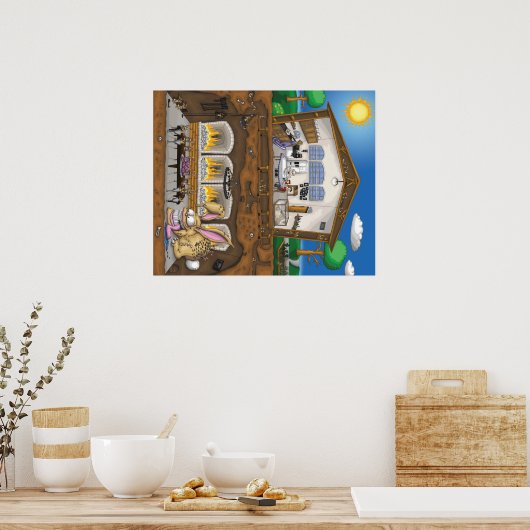 Poster Le spectacle du lapin (Cuisine)