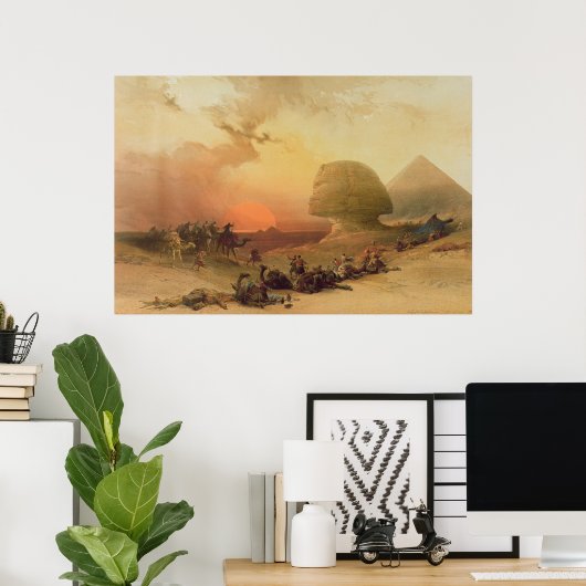 Poster Le Sphinx à Giza (Bureau à domicile)