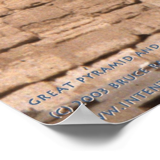 Poster Le Sphinx et la Grande Pyramide à Gizeh (Coin)