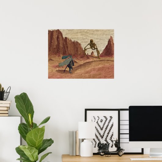 Poster Le squelette géant du désert Dusty (Bureau à domicile)