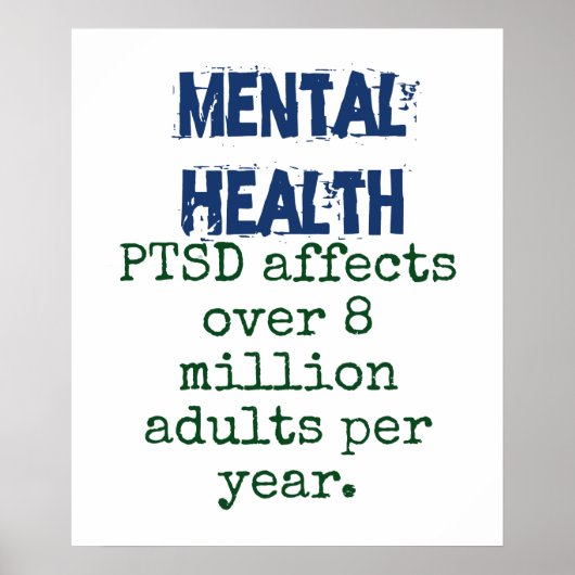 Poster Le SSPT touche plus de 8 millions d'adultes - Sant (Devant)