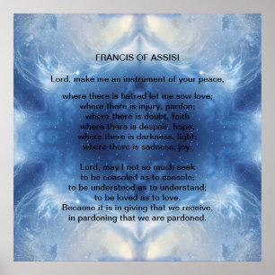 Poster Le St Francis de la prière d'Assisi