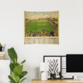 Poster Le stade de baseball Polo Grounds en 1887 (Bureau à domicile)