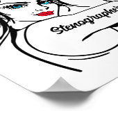 Poster Le Stenographe Rosie Le Riveter Pin Up (Coin)