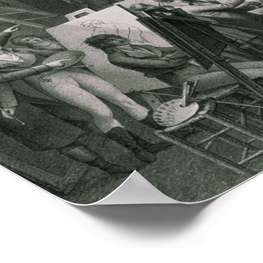 Poster Le Studio de Jacques Louis David (Coin)