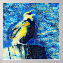 Le style VanGogh aux oiseaux solitaires