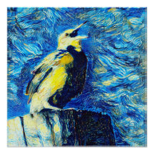 Le style VanGogh aux oiseaux solitaires
