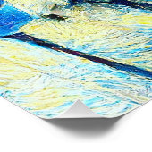 Poster Le style VanGogh aux oiseaux solitaires (Coin)