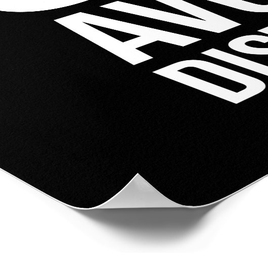 Poster Le succès est 90% d'éviter les distractions, drôle (Coin)