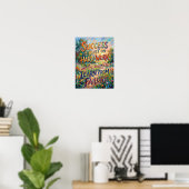 Poster le succès est construit sur un travail acharné (Bureau à domicile)