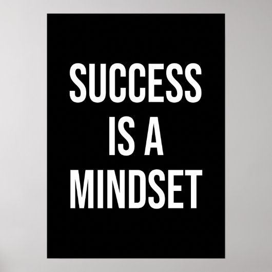 Poster Le succès est un état d'esprit - Motivationnel (Devant)