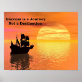 Poster Le succès est un voyage, pas une destination. Post (Devant)