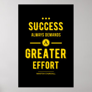 Poster Le Succès Jaune exige toujours un effort plus gran