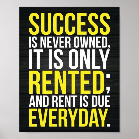 Poster Le succès n'est jamais possédé (Devant)