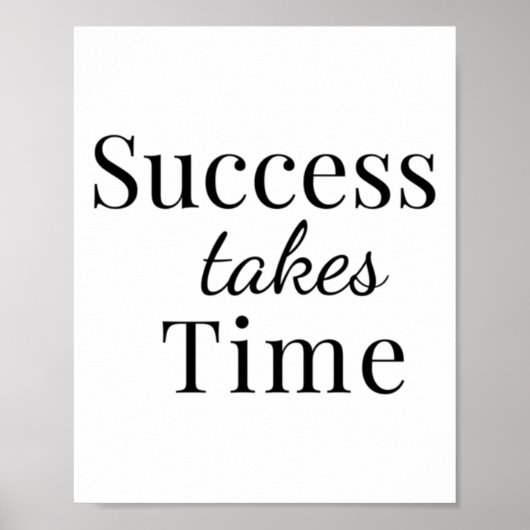 Poster Le succès prend du temps - Sticker de devis motiva (Devant)