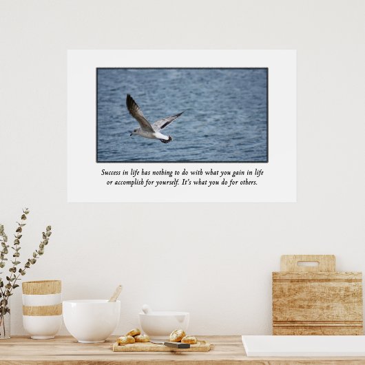 Poster Le succès se mesure par ce que vous faites pour le (Cuisine)