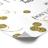 Poster Le sucre rose et or est sucré biscuit d'anniversai (Coin)