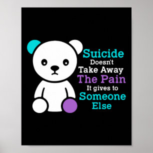 Poster Le suicide n'enlève pas la douleur qu'il inflige à