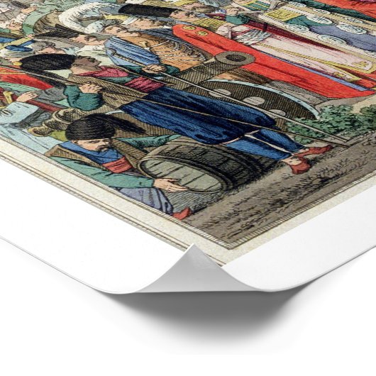 Poster Le sultan turc révisant ses Janissaires (engr (Coin)