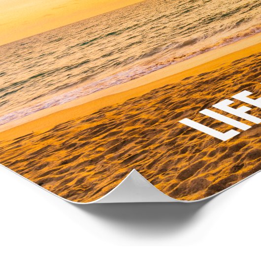Poster Le Sunset Coconut Palm sur la plage (Coin)