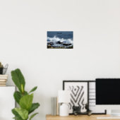 Poster Le surf de l'océan Pacifique (Bureau à domicile)