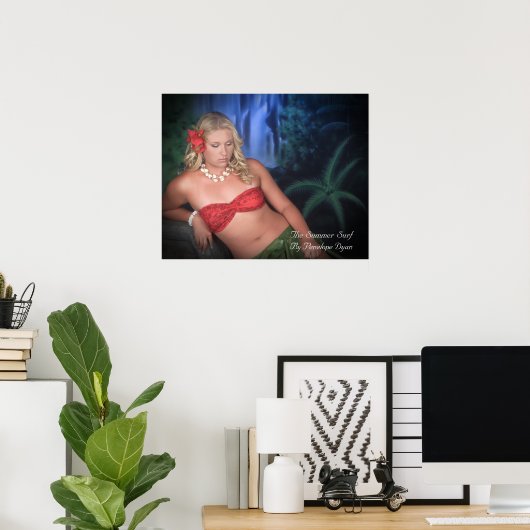 Poster "Le Surf d'été" (Bureau à domicile)