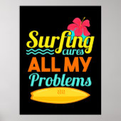 Poster Le surf sont mes problèmes (Devant)