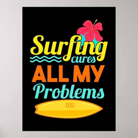 Poster Le surf sont mes problèmes (Devant)